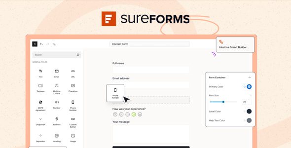 sureforms pro ai drag drop form builder for wordpress