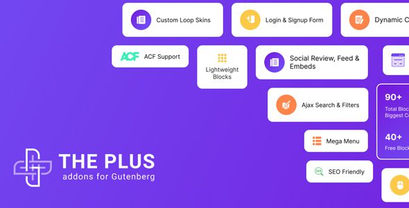 the plus addons for block editor pro 320