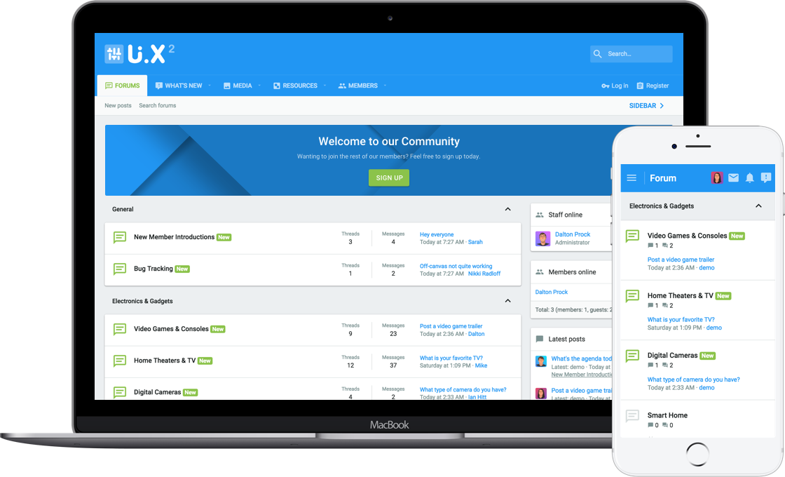 UI.X 2 Add-on - Plugin for ThemeHouse XenForo 2