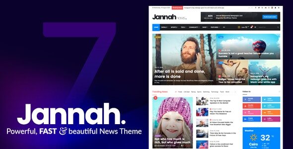 Jannah 7.6.5 – Newspaper Magazine News BuddyPress WordPress Theme-WeaDown